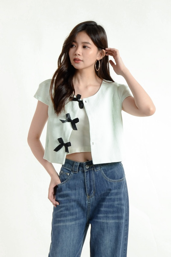 Ariyah Bow Top - Mint