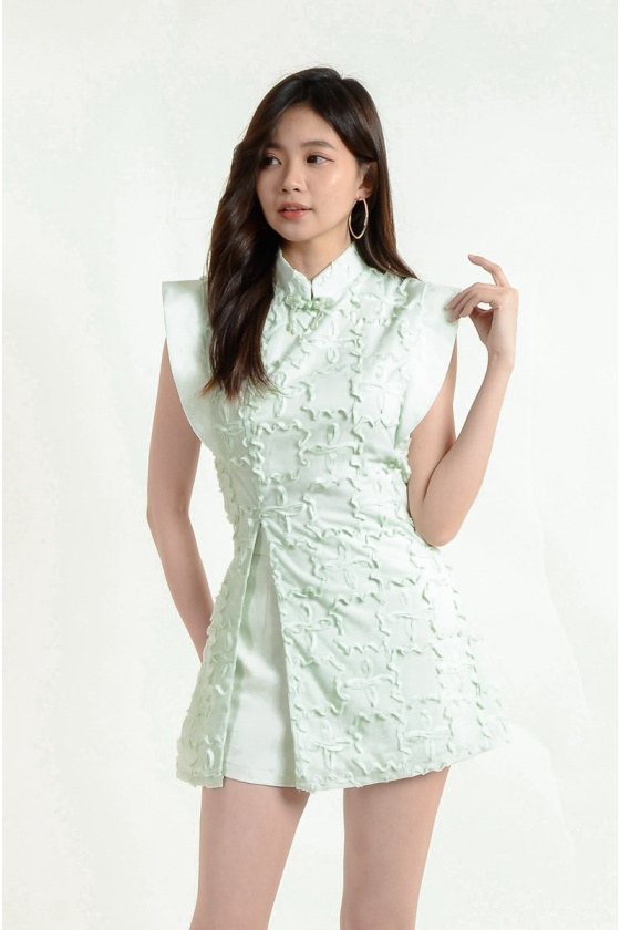 Maia Pastel Cheongsam Set - Mint