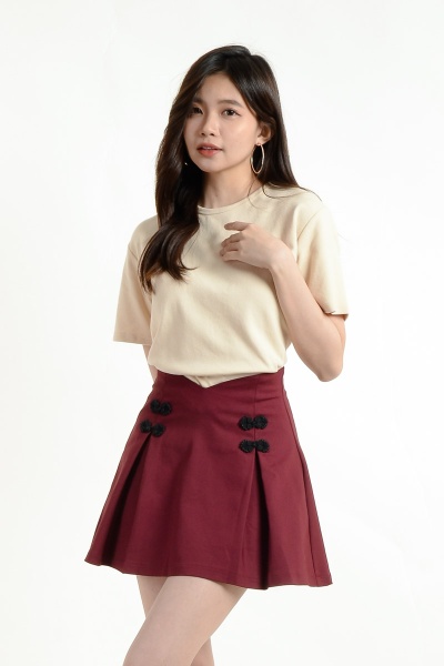 [3 for RM 99] Madilyn Plain Top - Beige