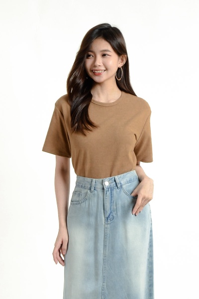 [3 for RM 99] Madilyn Plain Top - Coffee