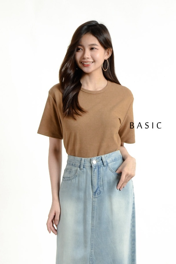 [3 for RM 99] Madilyn Plain Top - Coffee