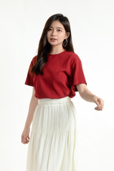 [3 for RM 99] Madilyn Plain Top - Red