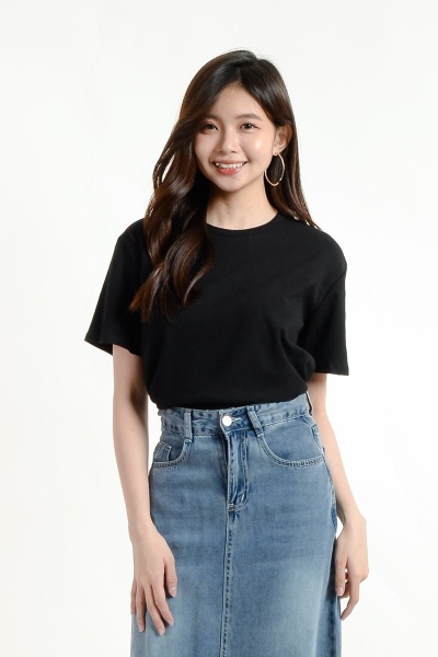 [3 for RM 99] Madilyn Plain Top - Black