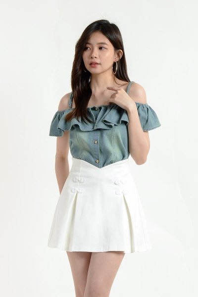 Mabel Denim Off Shoulder Top