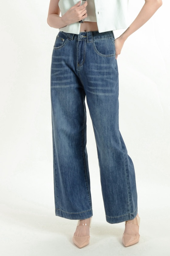 Melissa Straight Leg Jeans - Dark Blue