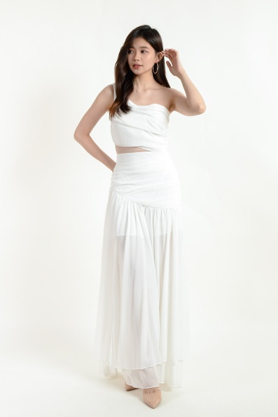 Elisa Toga Maxi Dress - White
