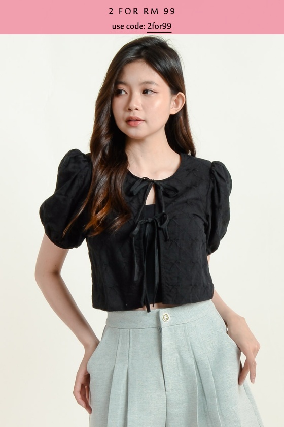 Bianca Double Bow Crochet Top