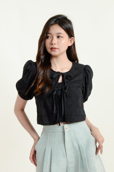 [BackOrder ETA 27 May] Bianca Double Bow Crochet Top