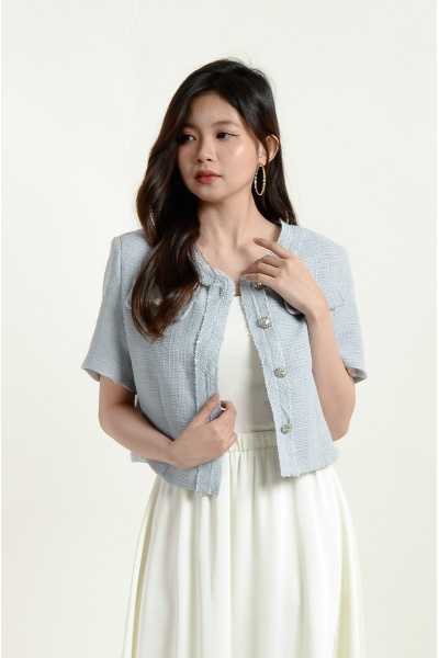 [BackOrder ETA 20 Aug] Charli Pocket Lined Tweed Top