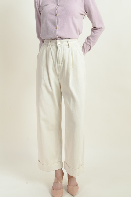 Emory Pleated Cut Jeans