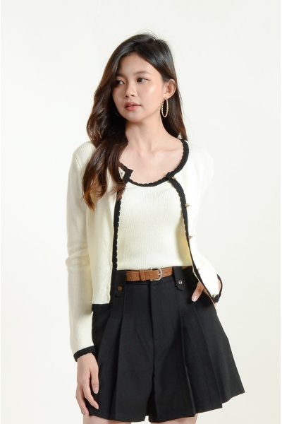 Joy Knitted Two-Piece Top - White
