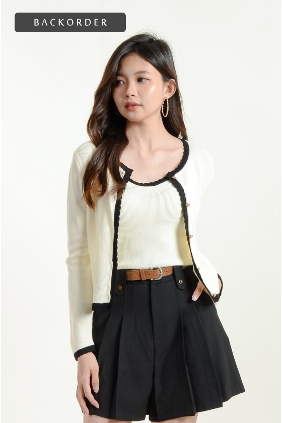 [BackOrder ETA 4 July] Joy Knitted Two-Piece Top - White