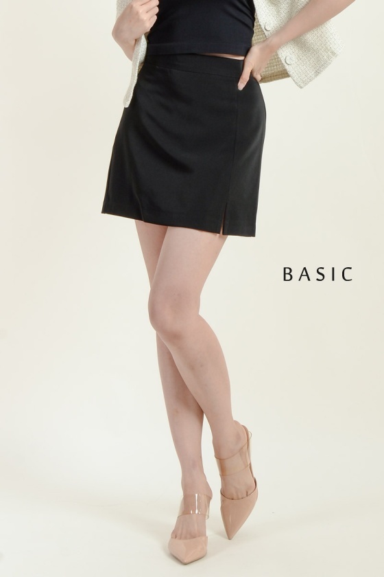 Emely A-Line Slit Skort - Mini