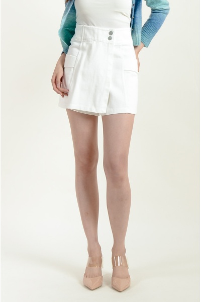 Brinley Pocket Overlay Skort - White