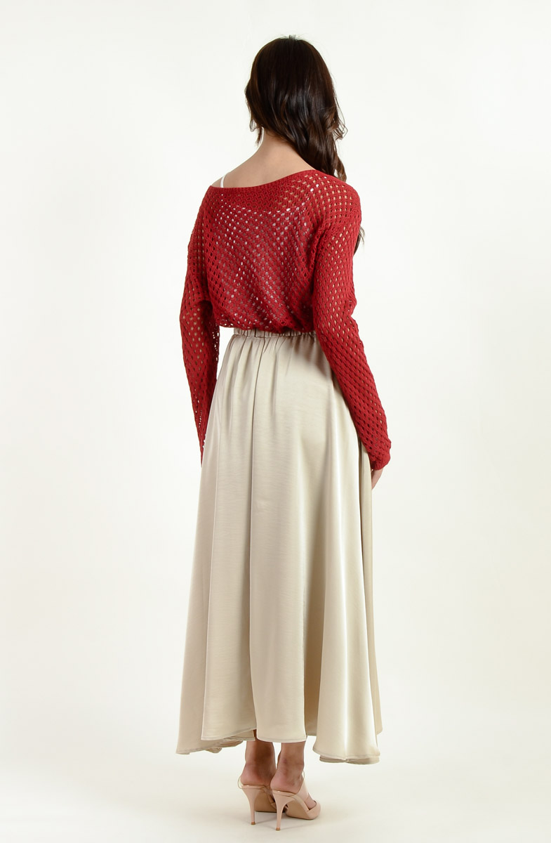 Lenai Maxi Lace Skirt In Navy (LAST PIECE)