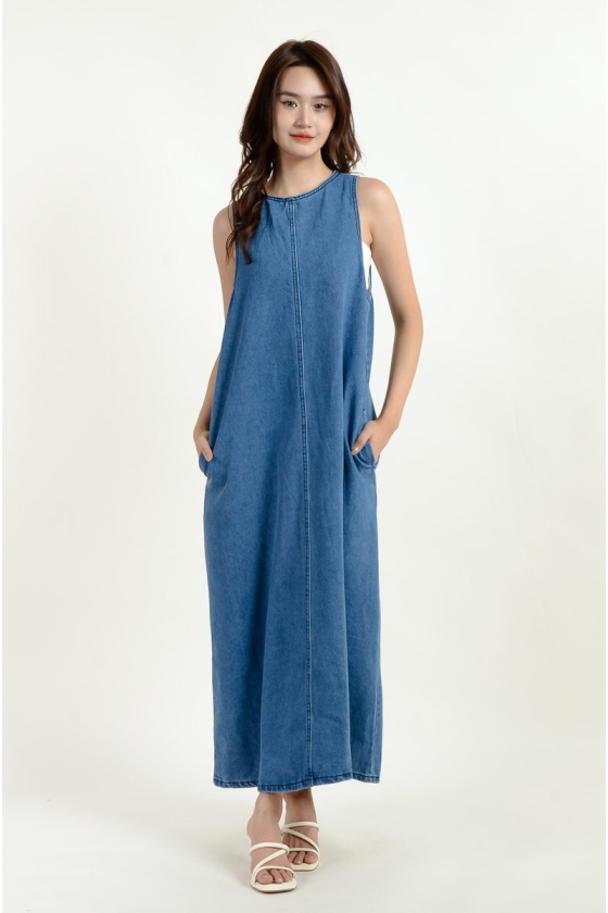 Maddison Bow Denim Dress