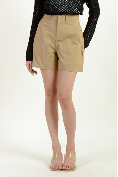 Lyra Flare Bermuda Shorts - Khaki