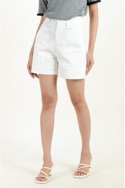 Lyra Flare Bermuda Shorts - White