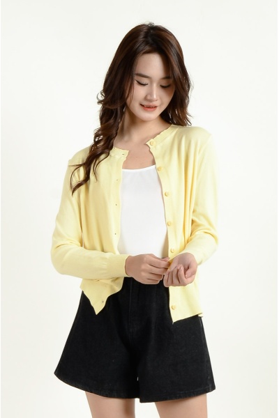 [3 for RM 99] Alma Button Down Cardigan - Yellow