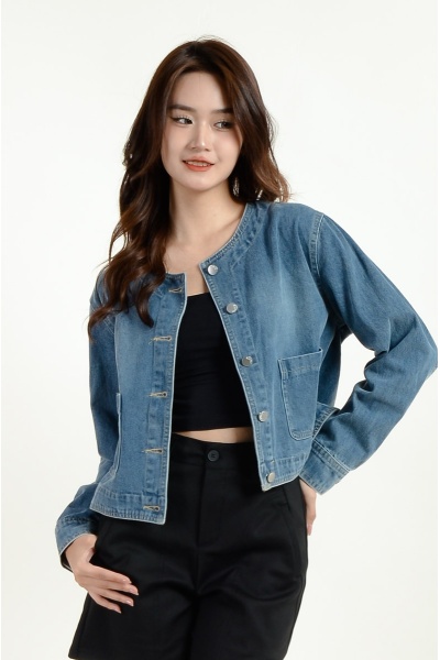 Paislee Denim Jacket - Light Blue