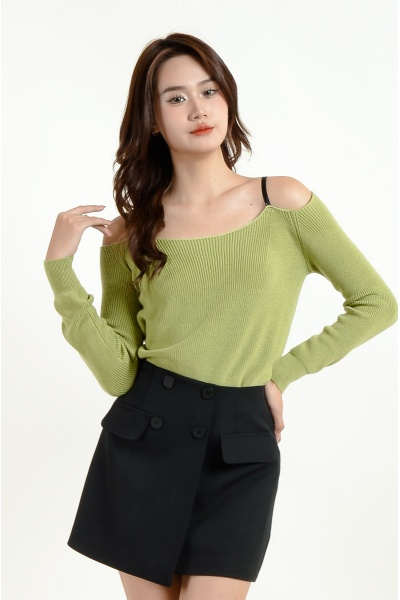Jacqueline Cold Shoulder Knit Top