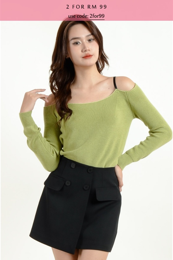 Jacqueline Cold Shoulder Knit Top