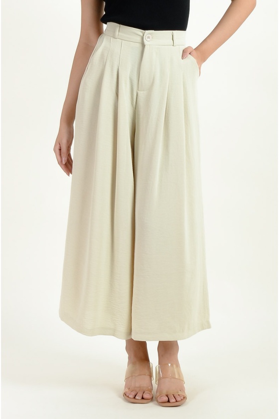 Jennifer A-Line Skirt Pants - Khaki