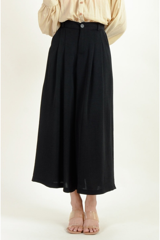 Jennifer A-Line Skirt Pants - Black