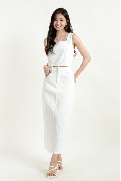 Katie Maxi Two-Piece Setwear - White