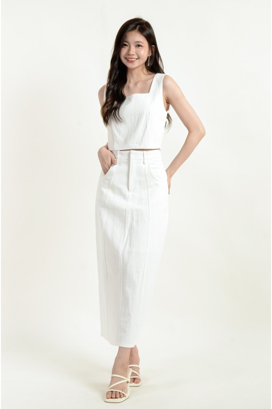 Katie Maxi Two-Piece Setwear - White