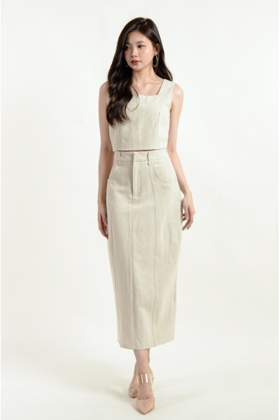Katie Midi Two-Piece setwear - Cream