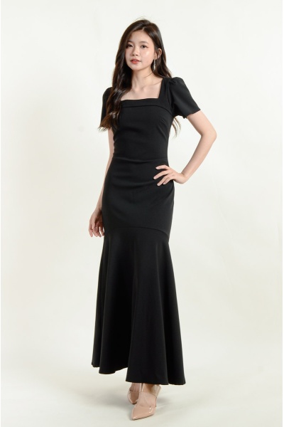 Braelynn Maxi Mermaid Dress - Black