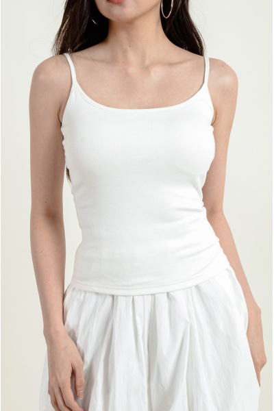 [BackOrder ETA 15 Oct] Mallory Padded Singlet - White