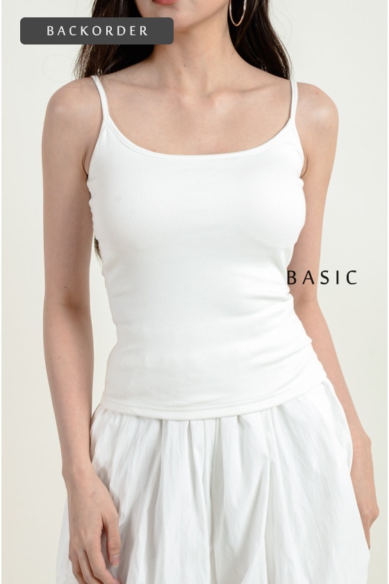 [BackOrder ETA 15 Oct] Mallory Padded Singlet - White