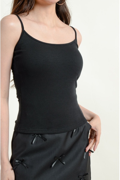 Mallory Padded Singlet - Black