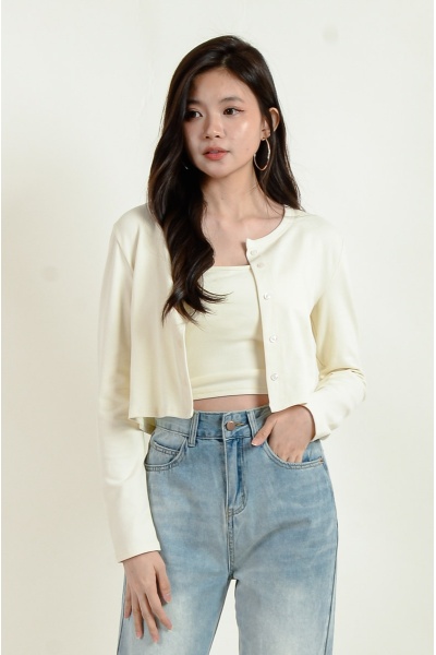 Kayleigh Two-Piece Cardigan Set - White