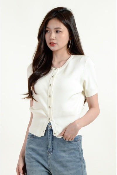 Briar Button Down Top - White