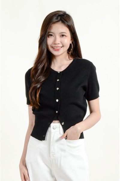 Briar Button Down Top - Black