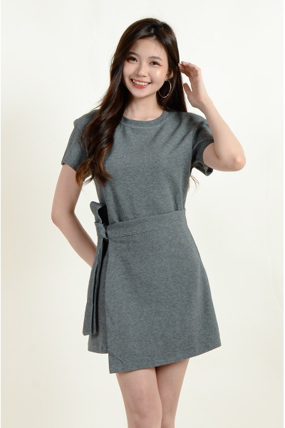 Jenna Wrap Dress - Grey