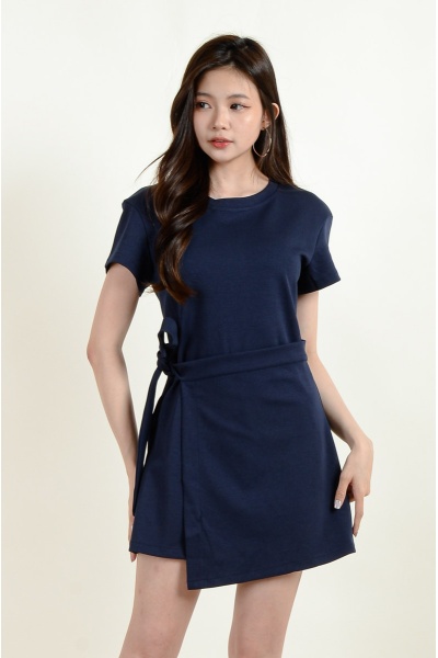 Jenna Wrap Dress - Navy