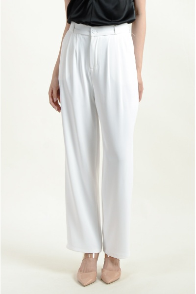 Alanna Basic Palazzo Pants - White