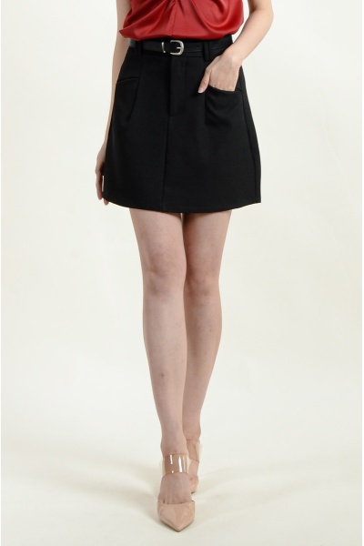 Blaire A-Line Skort - Black