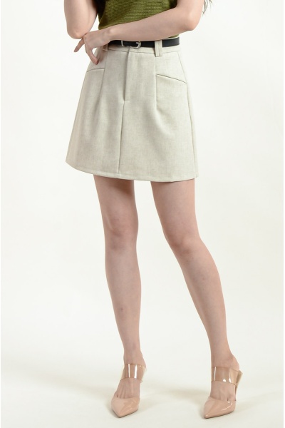 Blaire A-Line Skort - Beige