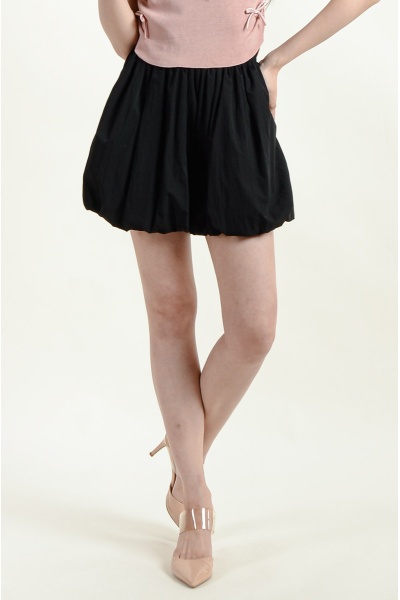 Amalia Bubble Shorts - Black
