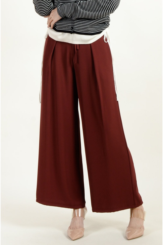 Madilynn Palazzo Pants - Burgundy