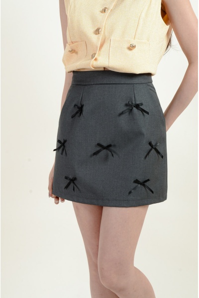 Alejandra Bow Skort - Grey