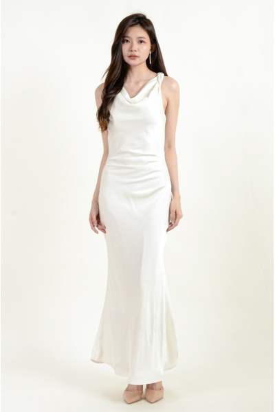 Rhea Twisted Satin Dress