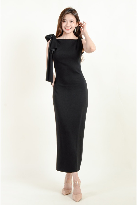 Chaya Toga Bow Shoulder Maxi Dress