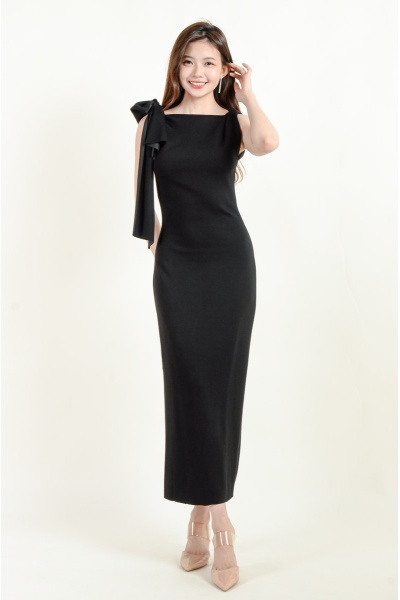 Chaya Toga Bow Shoulder Maxi Dress