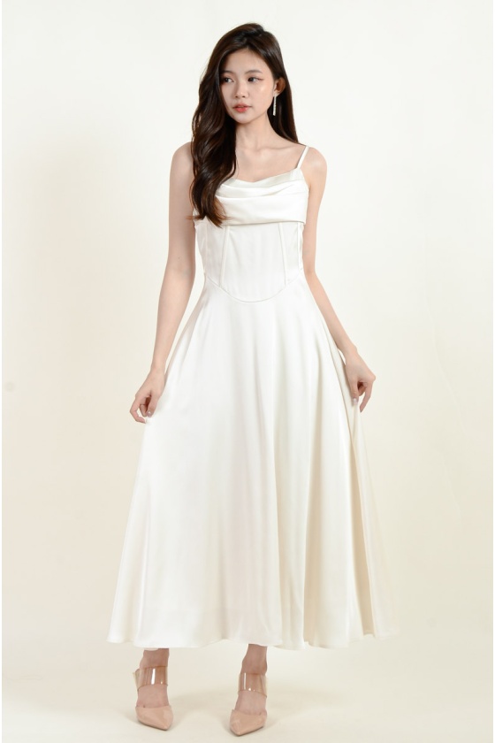 Haley Corset Ruched Maxi Dress